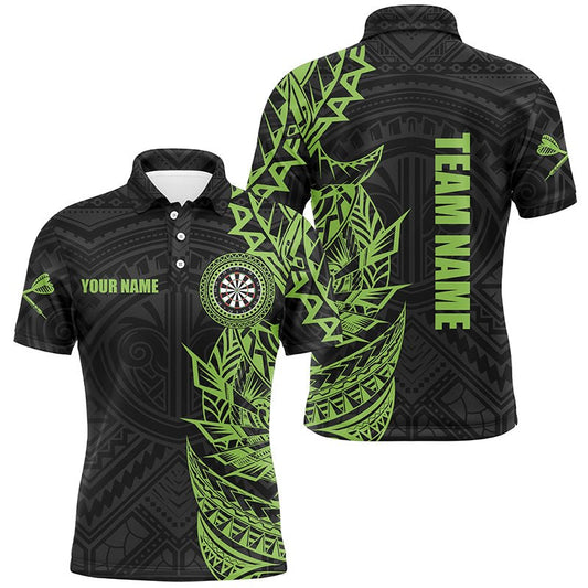 Personalisierte grüne Tribal Darts Polo Shirts für Dartspieler T3265 - Outfitsuche