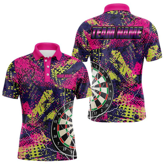 Personalisierte Grunge Bunte Blitz Dart Poloshirts Lustiges Dart - Outfit T3543 - Outfitsuche