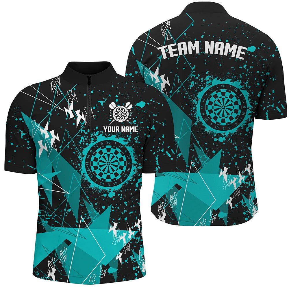 Personalisierte Grunge Türkis Darts Polo Shirts Dart Trikots T3297 - Outfitsuche