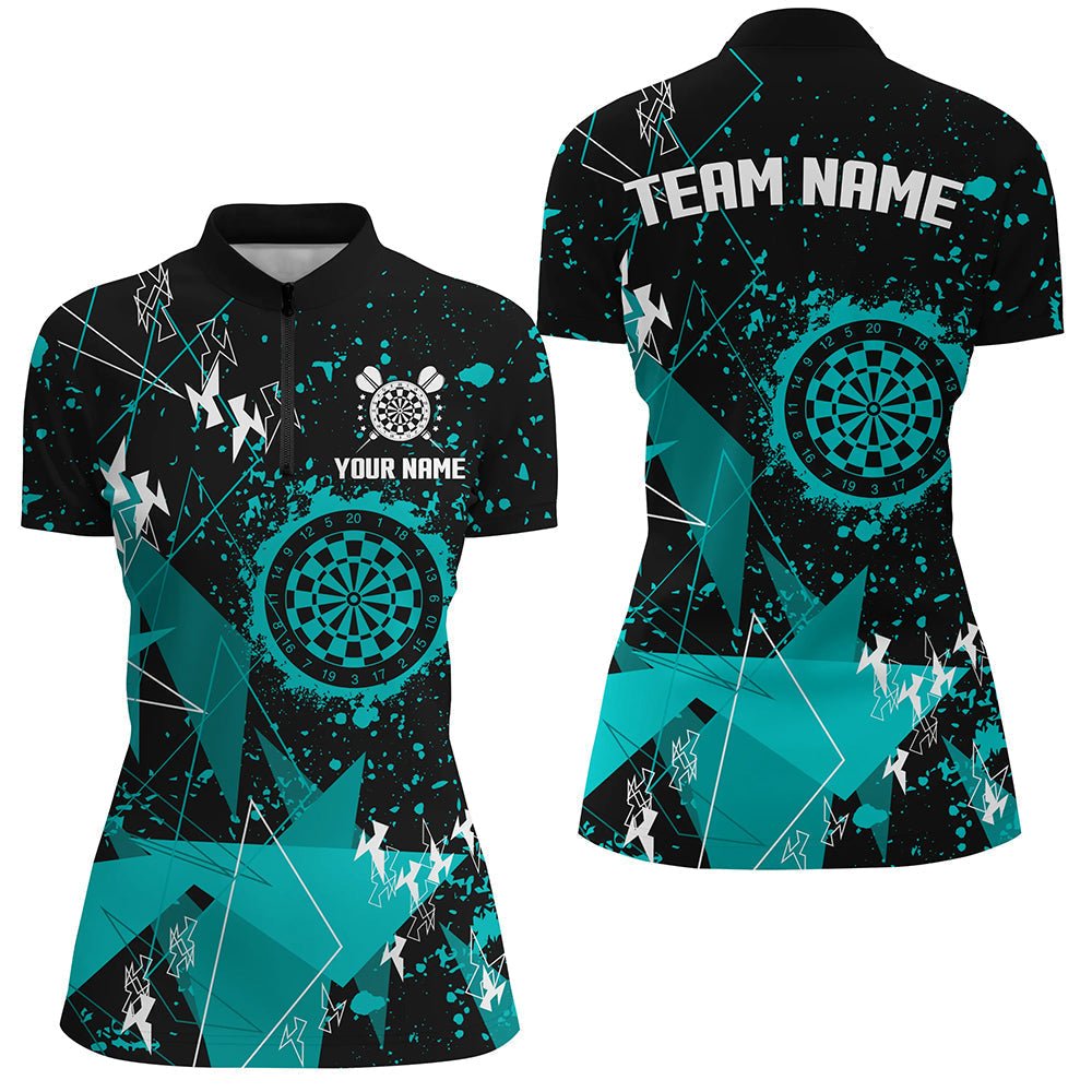 Personalisierte Grunge Türkis Darts Polo Shirts Dart Trikots T3297 - Outfitsuche