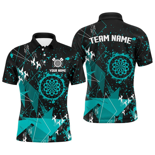 Personalisierte Grunge Türkis Darts Polo Shirts Dart Trikots T3297 - Outfitsuche