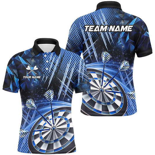 Personalisierte Herren Dartshirt in Blau mit Glitzer - Team Liga T2580 - Outfitsuche