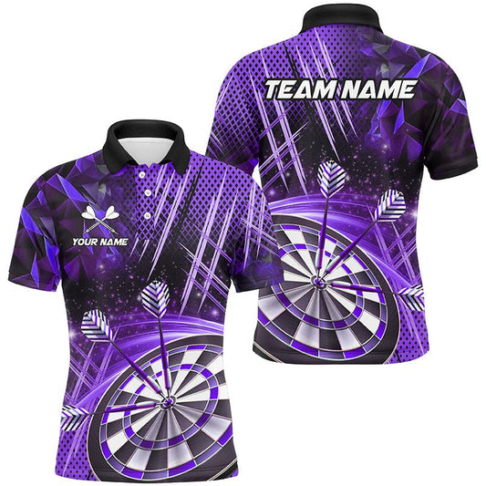 Personalisierte Herren Dartshirt mit lila Glitzer - Team Liga T2583 - Outfitsuche