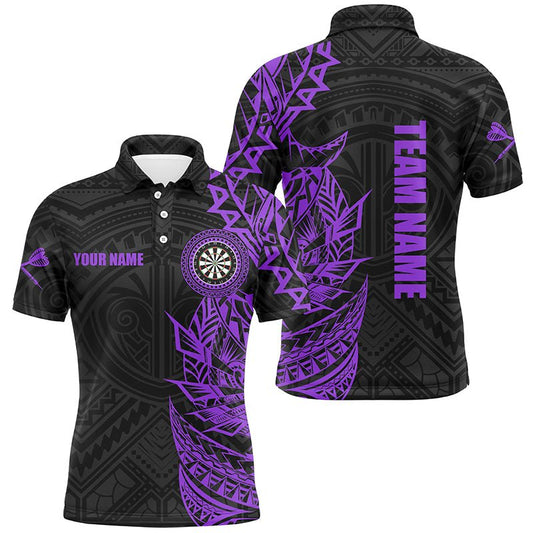 Personalisierte lila Tribal - Darts Poloshirts & Quarter - Zip Dart - Shirts für Herren T3061 - Outfitsuche