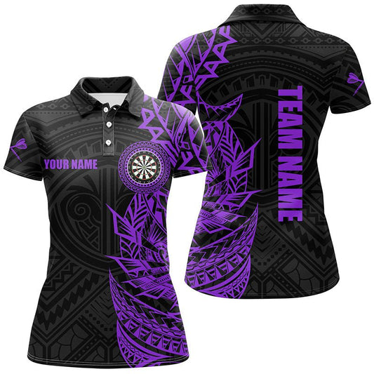 Personalisierte lila Tribal - Darts - Poloshirts & Quarter - Zip Dart - Trikots für Damen T3061 - Outfitsuche