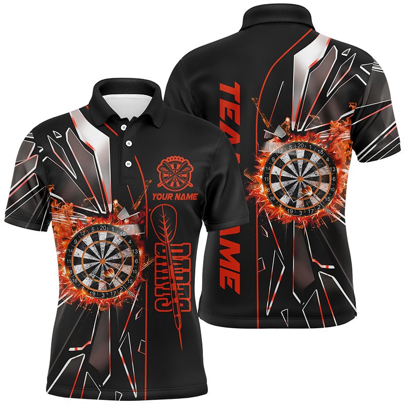 Personalisierte Orange Break Glass Dartshirt für Herren - Individuelles Dartliga T2651 - Outfitsuche