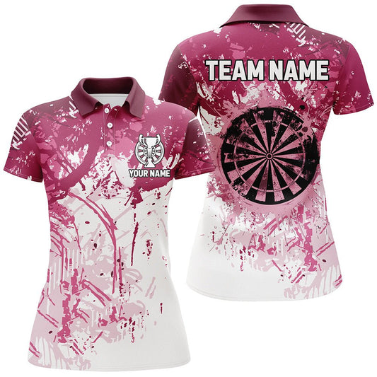 Personalisierte Pinke Grunge Classic Dart - Jersey - Individueller Teamname T2658 - Outfitsuche