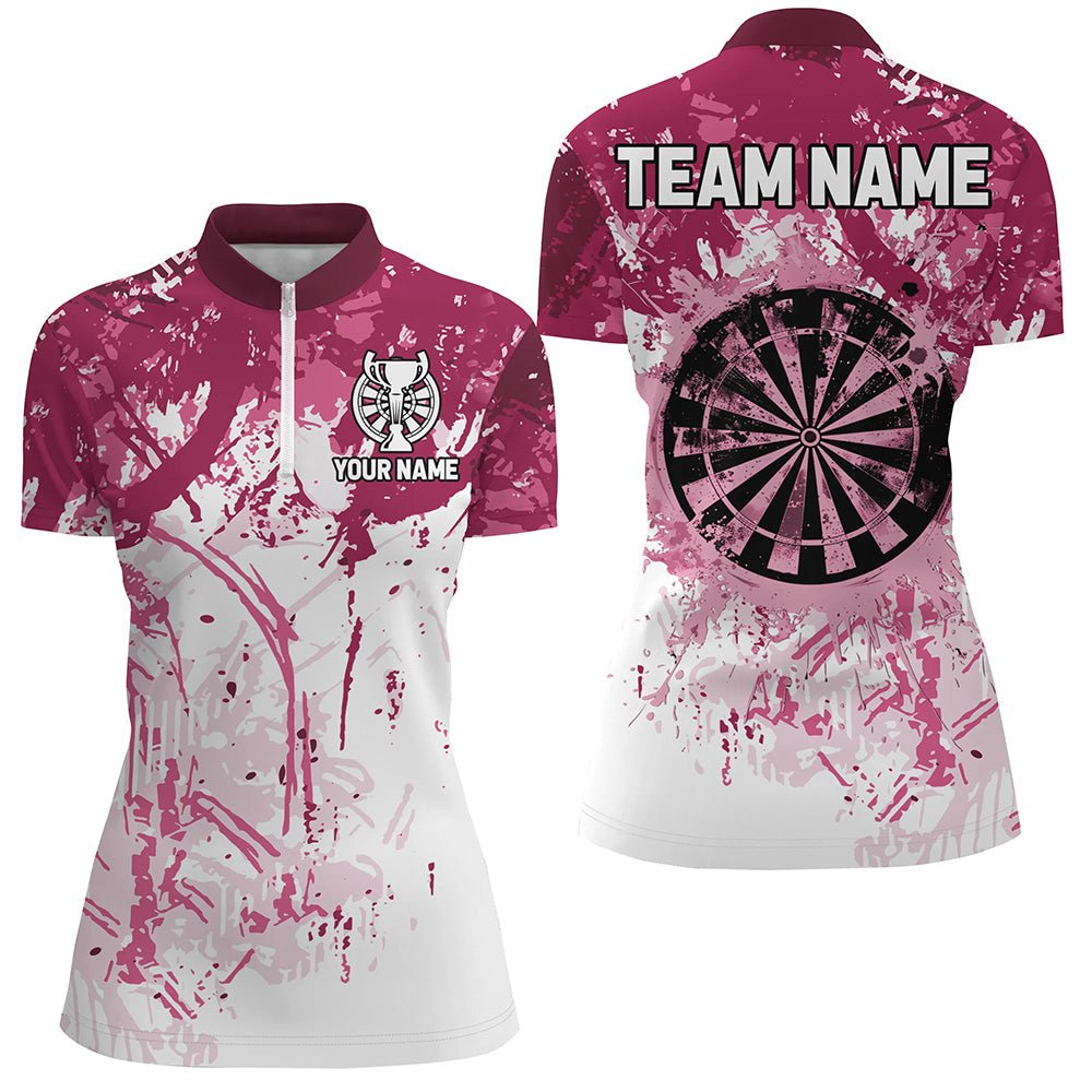 Personalisierte Pinke Grunge Classic Dart - Jersey - Individueller Teamname T2658 - Outfitsuche