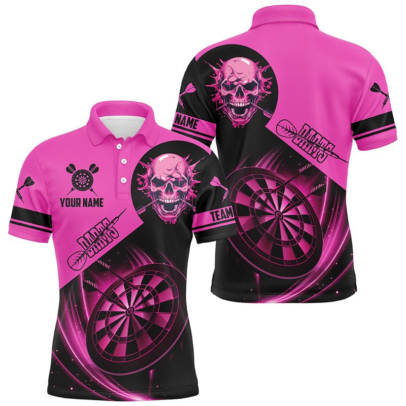 Personalisierte Pinke Skull Darts Shirts für Herren T2109 - Outfitsuche