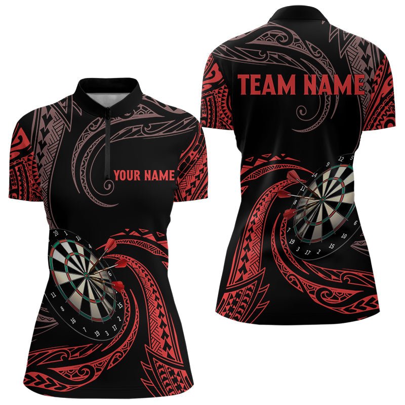 Personalisierte Rote Rollkragen - Tribal Darts Polo Shirts Custom Darts Shirts Dart Jerseys T3185 - Outfitsuche