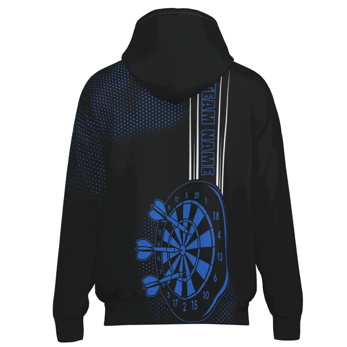 Personalisierte Schwarz - Blau Darts Jacke N9498 - Outfitsuche