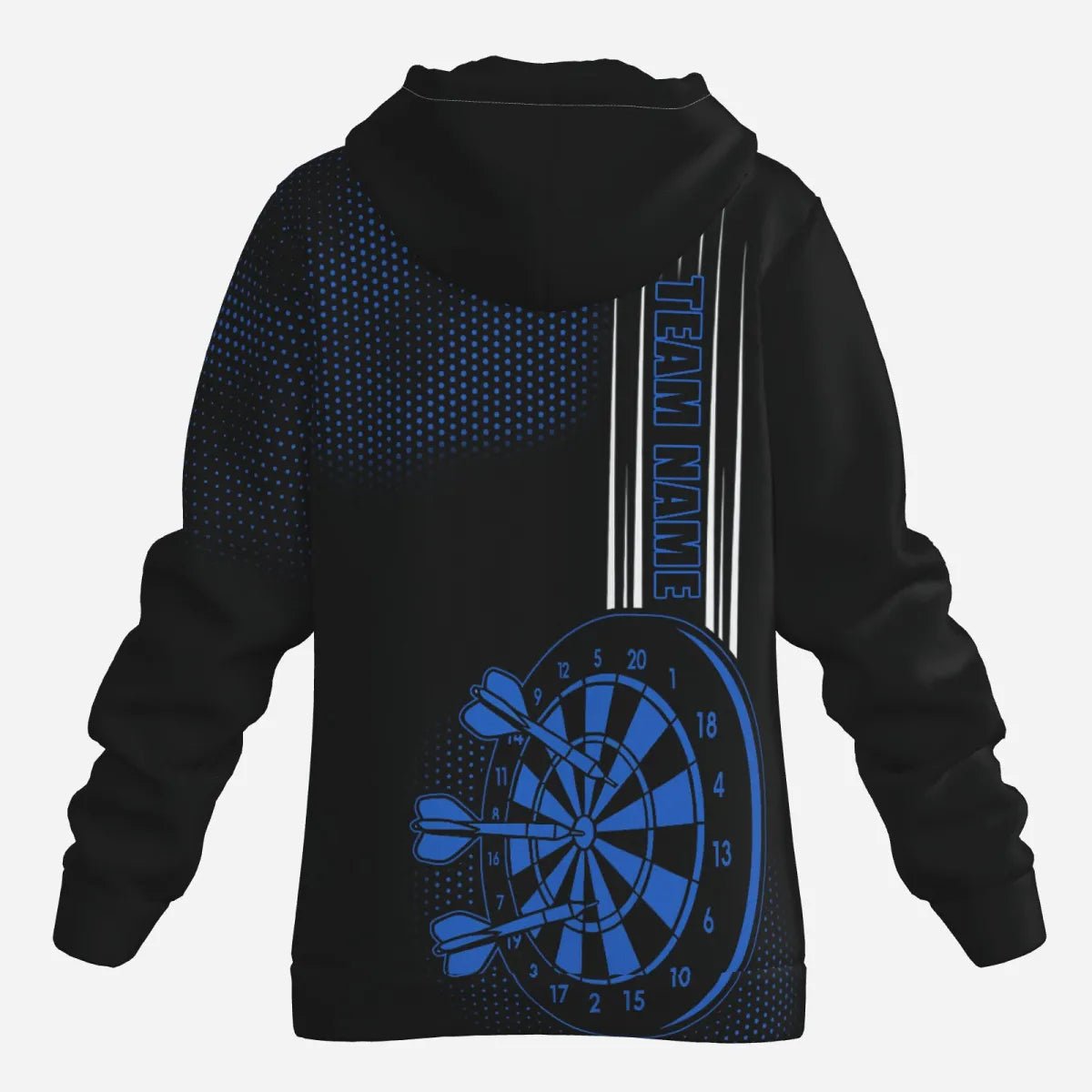 Personalisierte Schwarz - Blau Darts Jacke N9498 - Outfitsuche
