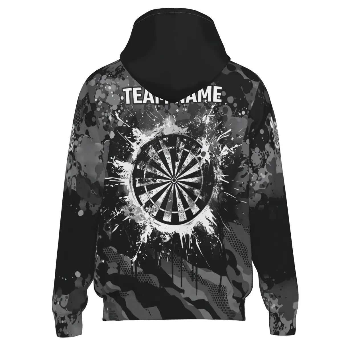 Personalisierte Schwarz Grau Grunge Camo Dart Jacke T3539 - Outfitsuche