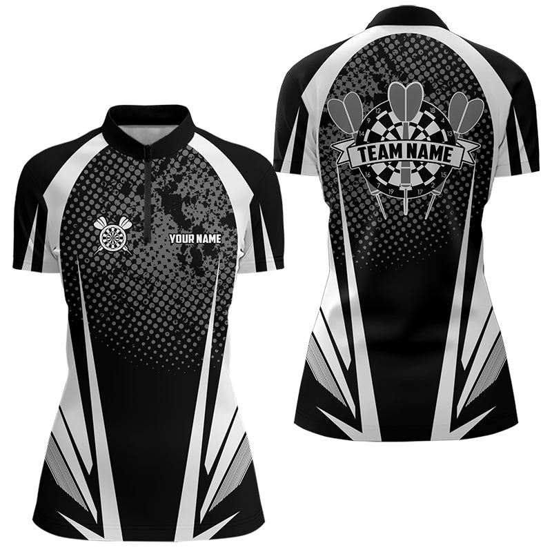Personalisierte Schwarz - Weiß Darts Poloshirts - Individuelle Darts Team Trikots N9489 - Outfitsuche