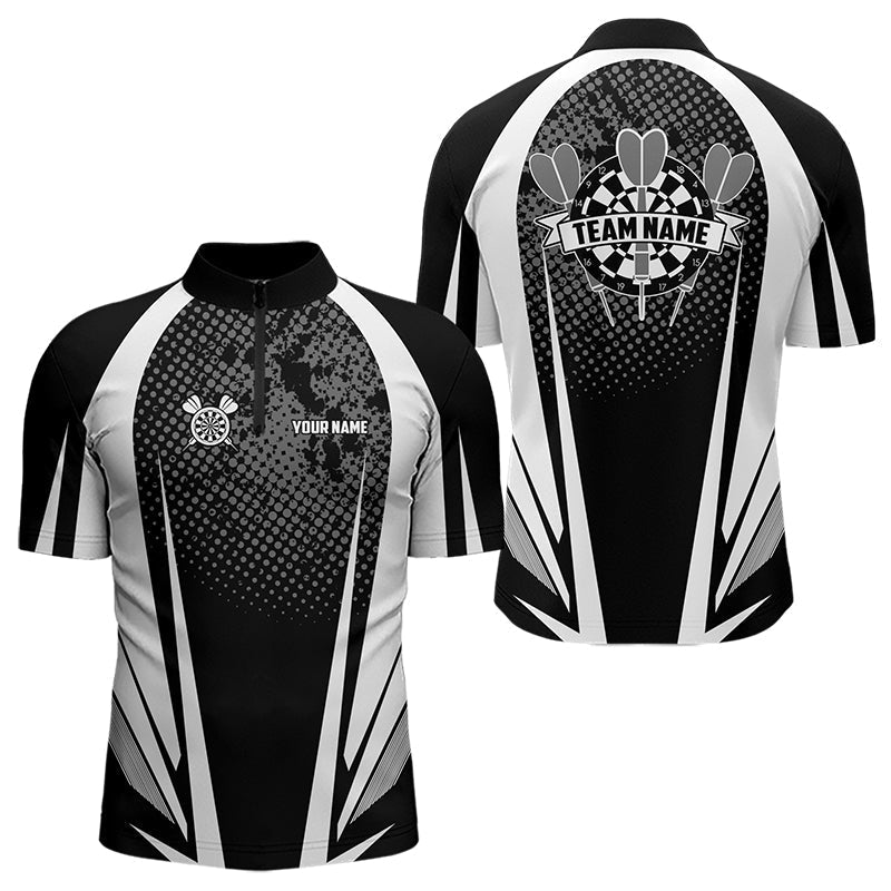 Personalisierte Schwarz - Weiß Darts Poloshirts - Individuelle Darts Team Trikots N9489 - Outfitsuche