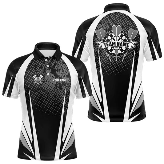 Personalisierte Schwarz - Weiß Darts Poloshirts - Individuelle Darts Team Trikots N9489 - Outfitsuche