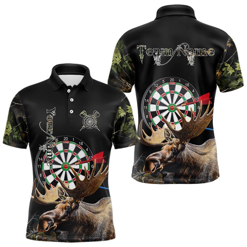 Personalisierte schwarze Camouflage Moose Darts Poloshirts für Dart - Teams N9467 - Outfitsuche