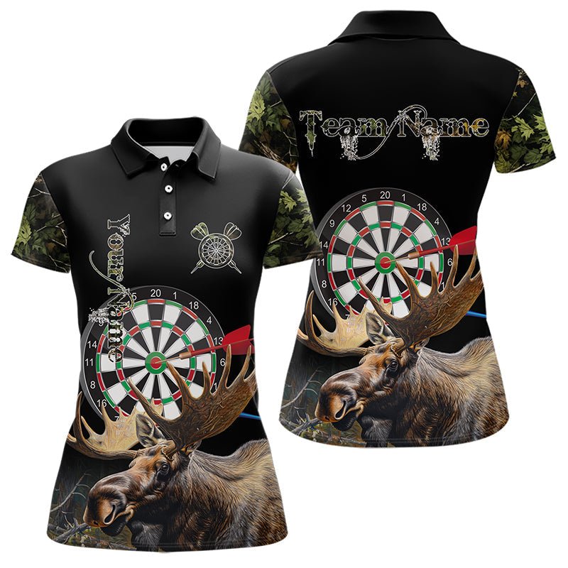 Personalisierte schwarze Camouflage Moose Darts Poloshirts für Dart - Teams N9467 - Outfitsuche