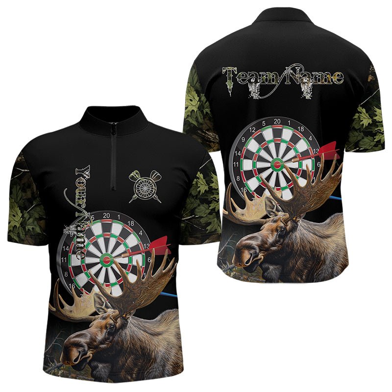 Personalisierte schwarze Camouflage Moose Darts Poloshirts für Dart - Teams N9467 - Outfitsuche