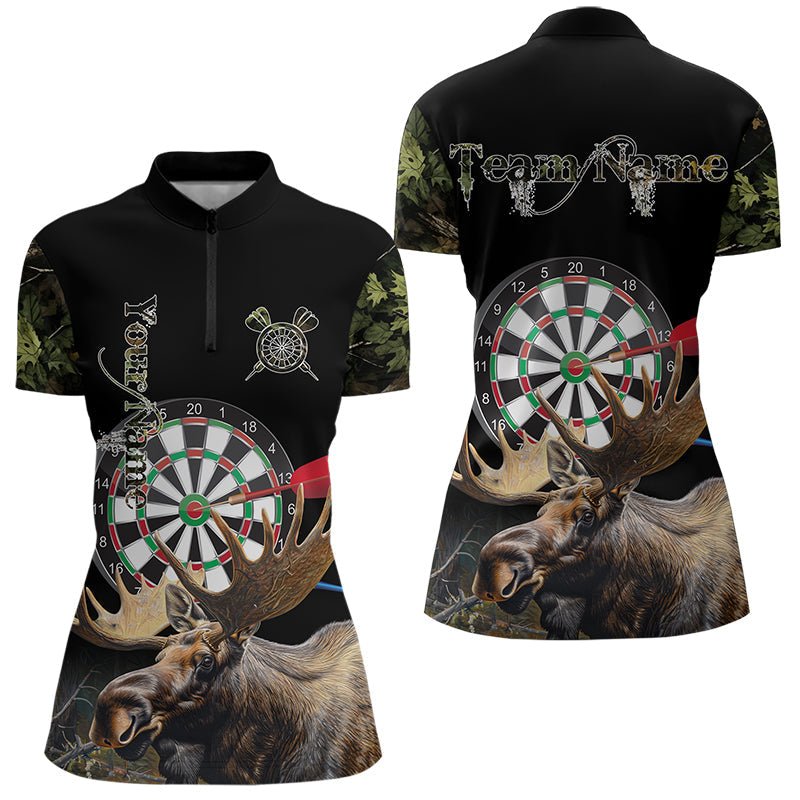 Personalisierte schwarze Camouflage Moose Darts Poloshirts für Dart - Teams N9467 - Outfitsuche
