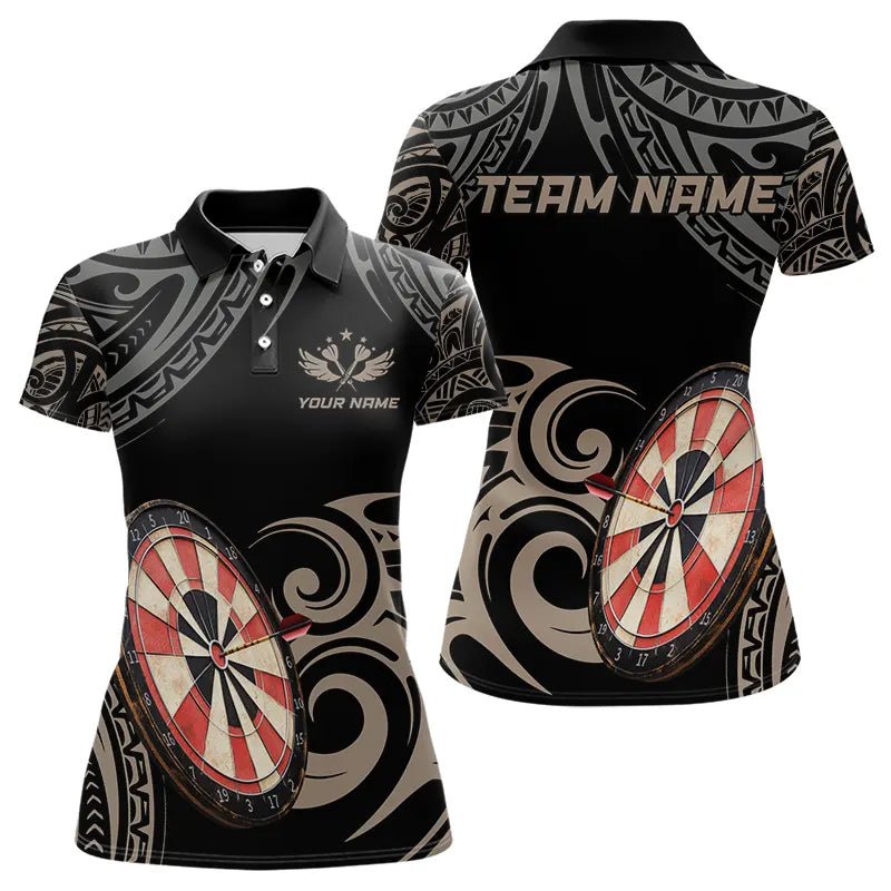 Personalisierte schwarze Tribal - Muster Dartshirts mit individuellem Retro - Design N9551 - Outfitsuche