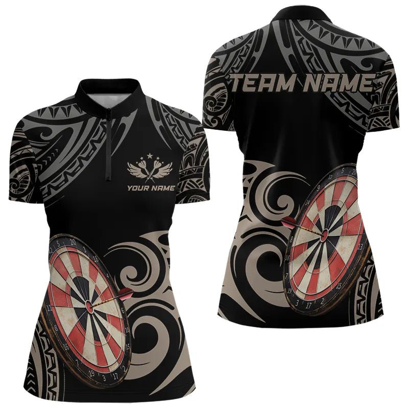 Personalisierte schwarze Tribal - Muster Dartshirts mit individuellem Retro - Design N9551 - Outfitsuche