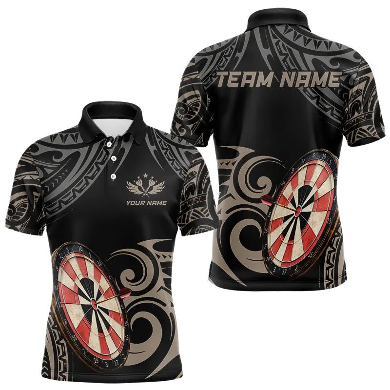 Personalisierte schwarze Tribal - Muster Dartshirts mit individuellem Retro - Design N9551 - Outfitsuche