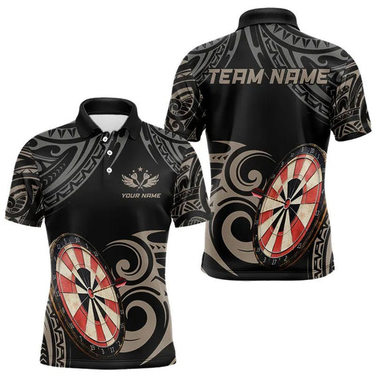 Personalisierte schwarze Tribal - Muster Dartshirts mit individuellem Retro - Design N9551 - Outfitsuche