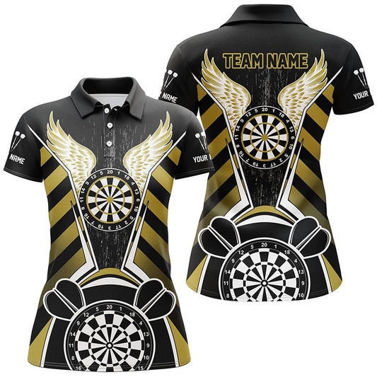 Personalisierte schwarze und gelbe Darts - Board - Flügel - Trikots für Frauen – Lustiges Darts - Outfit T2931 - Outfitsuche