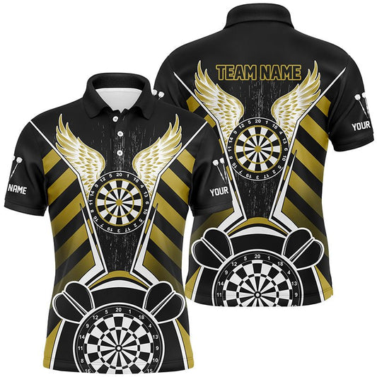 Personalisierte schwarze und gelbe Darts - Board - Flügel Trikots – Individuelle Dart - Shirts für Männer im lustigen Darts - Outfit T2931 - Outfitsuche