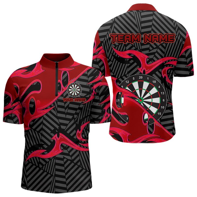 Personalisierte schwarze und rote Darts - Poloshirts für Dart - Teams T3459 - Outfitsuche