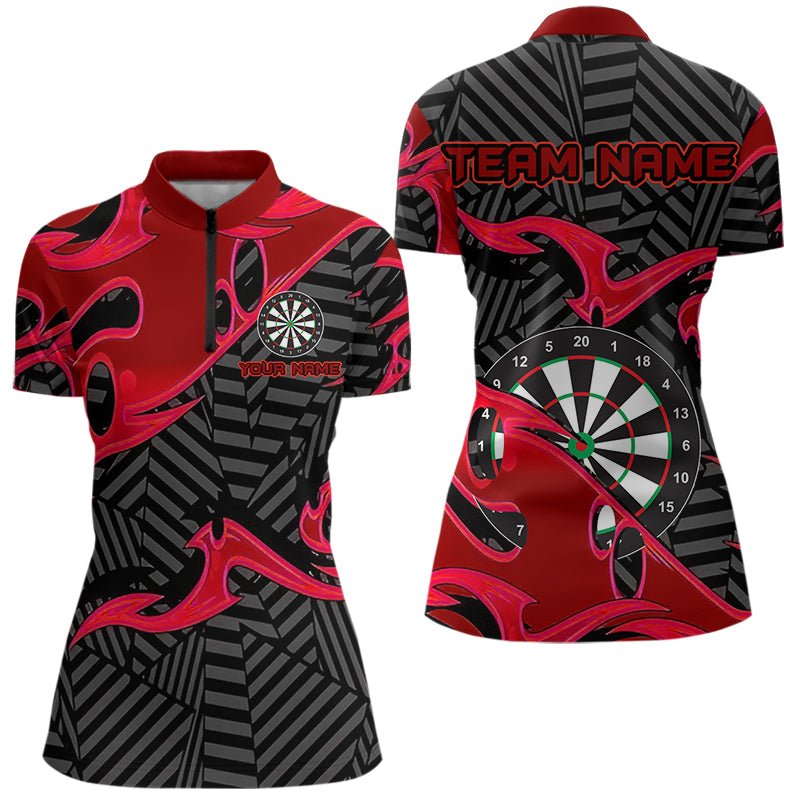 Personalisierte schwarze und rote Darts - Poloshirts für Dart - Teams T3459 - Outfitsuche