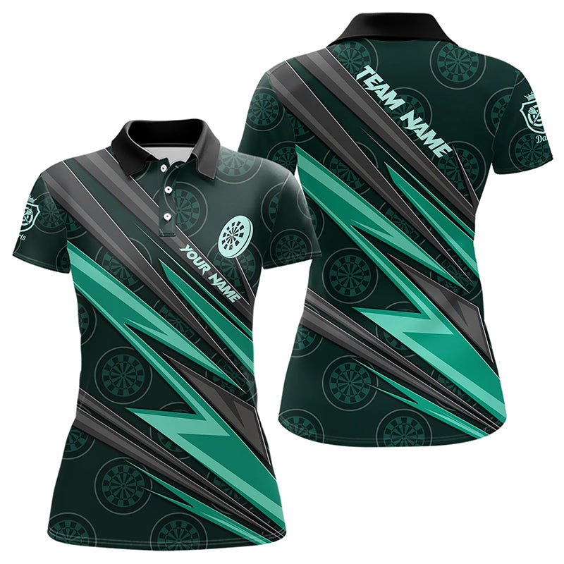 Personalisierte Türkis Dartboard - Muster Dart Polo - Shirt Dart Jersey T3332 - Outfitsuche