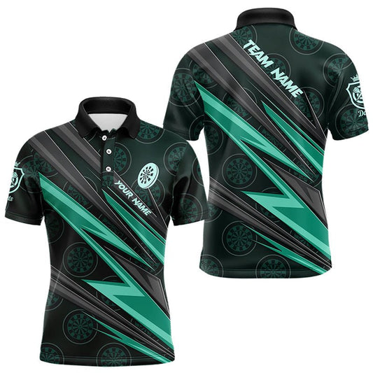 Personalisierte Türkis Dartboard - Muster Dart Polo - Shirt Dart Jersey T3332 - Outfitsuche