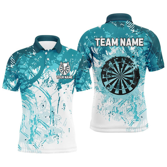 Personalisierte Türkis Grunge Classic Dart - Jersey - Individuelles Teamshirt T2660 - Outfitsuche