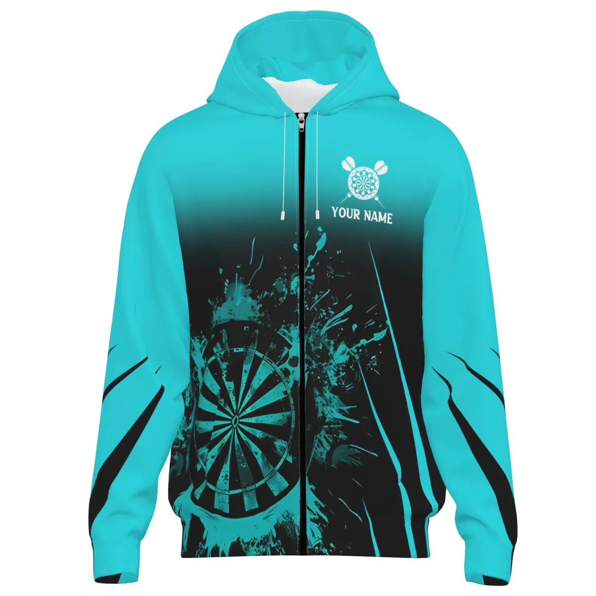 Personalisierte Türkises Grunge Dart Jacket für Herren – Individuelle Retro - Dart - Teamsport Jerseys T2960 - Outfitsuche