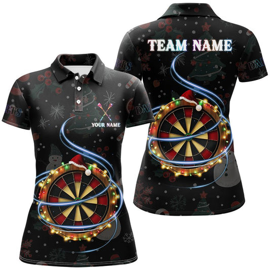 Personalisierte Weihnachts - Dartscheibe mit Lichtern – Individuelle Dart - Shirts für Frauen, Xmas Dart - Trikots T2949 - Outfitsuche