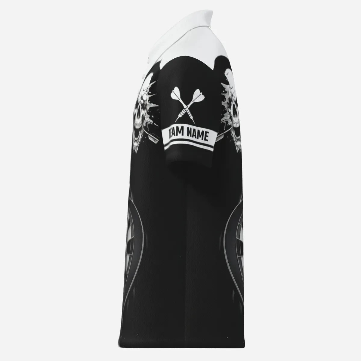 Personalisierte Weiß Schwarz Skull Darts Shirts für Herren TW2109 - Outfitsuche
