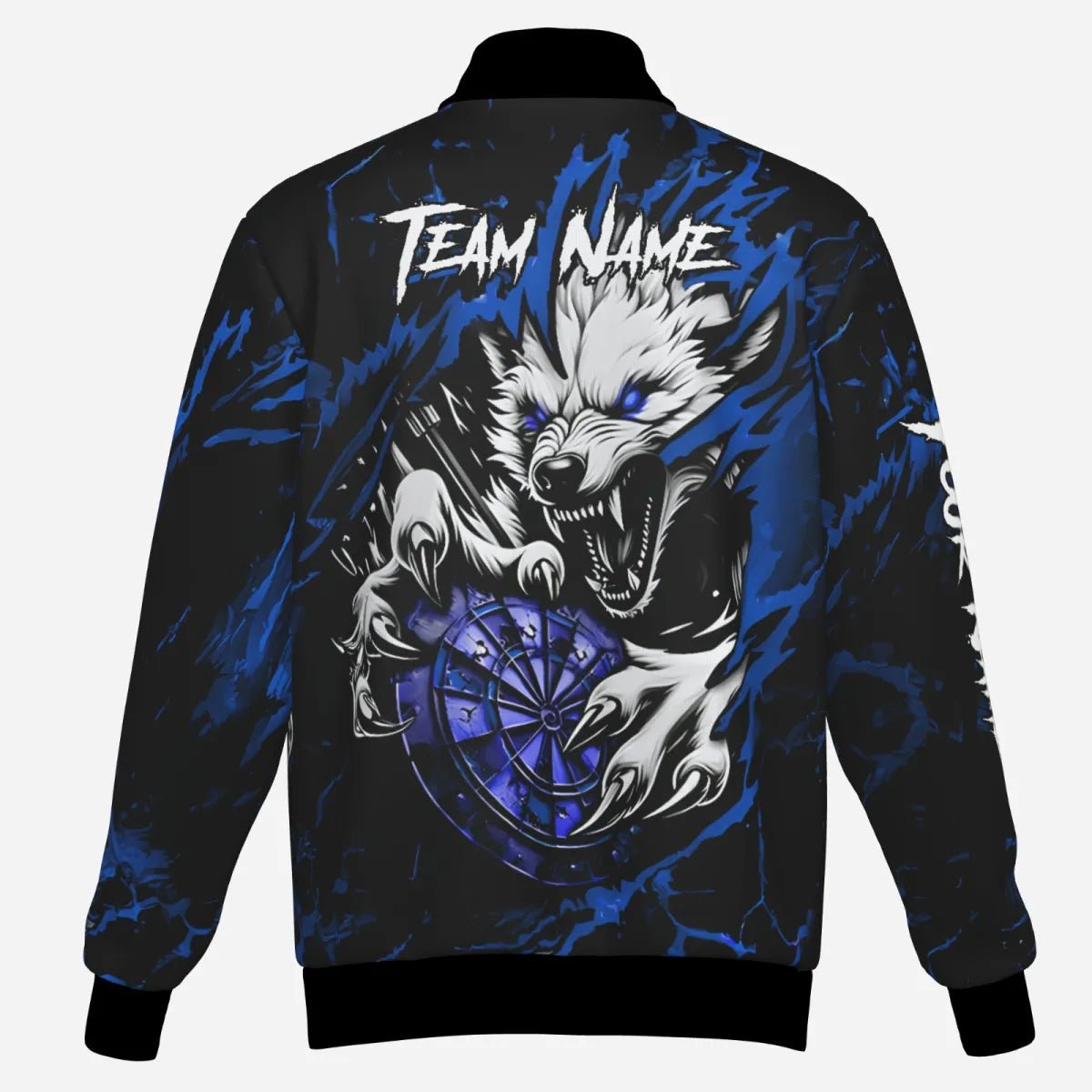 Personalisierte Wolf Lightning Herren Darts Jacke | Blau T3610 - Outfitsuche
