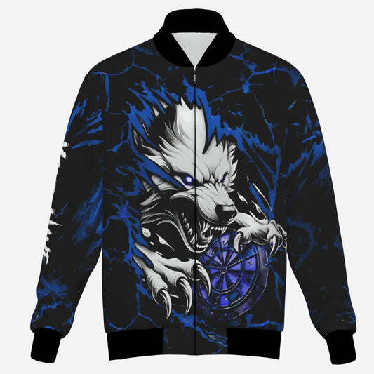 Personalisierte Wolf Lightning Herren Darts Jacke | Blau T3610 - Outfitsuche