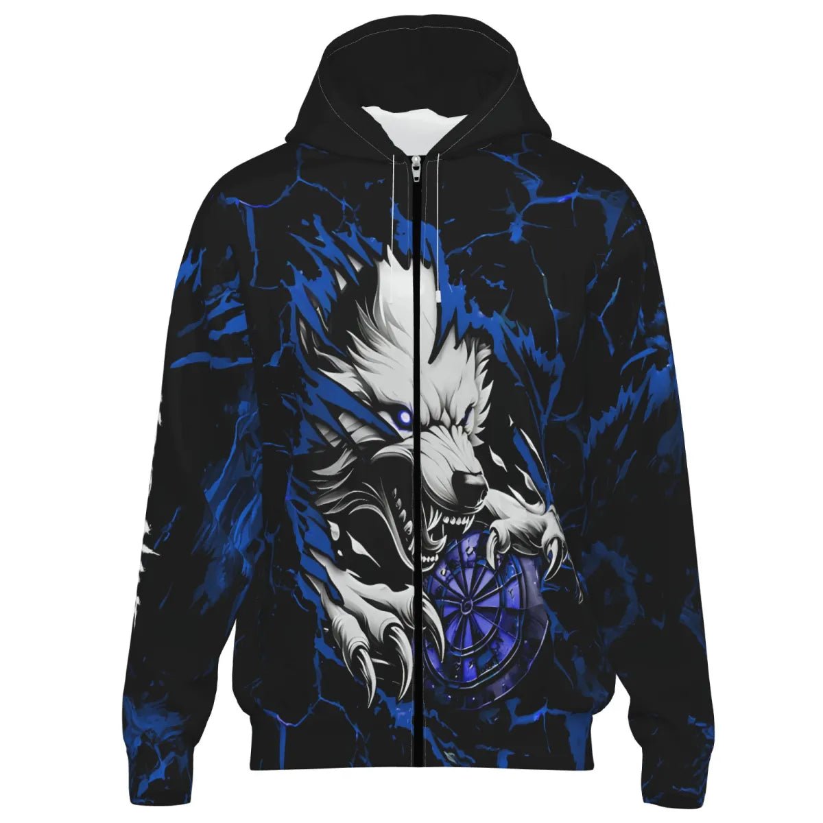 Personalisierte Wolf Lightning Herren Darts Jacke | Blau T3610 - Outfitsuche