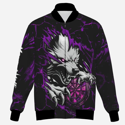 Personalisierte Wolf Lightning Herren Darts Jacke | Lila T3611 - Outfitsuche