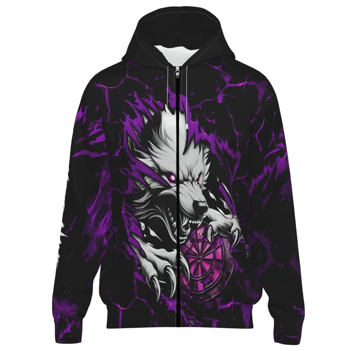 Personalisierte Wolf Lightning Herren Darts Jacke | Lila T3611 - Outfitsuche