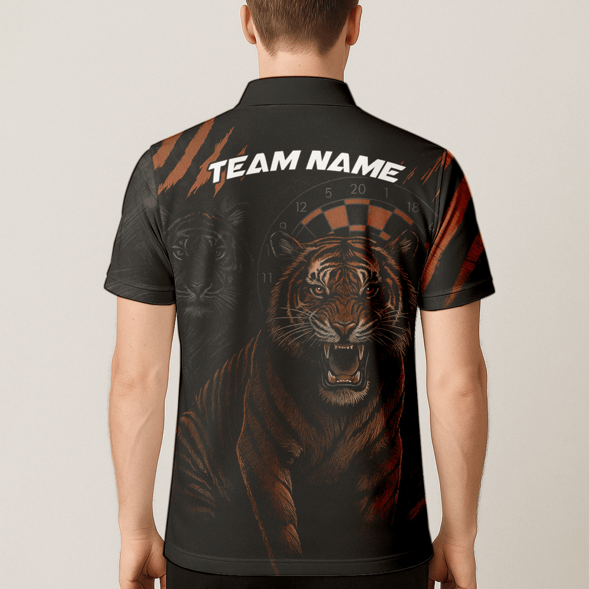 Personalisiertes Adler - Sterne Dart - Poloshirt Rot - Schwarz für Herren E4591 - Outfitsuche