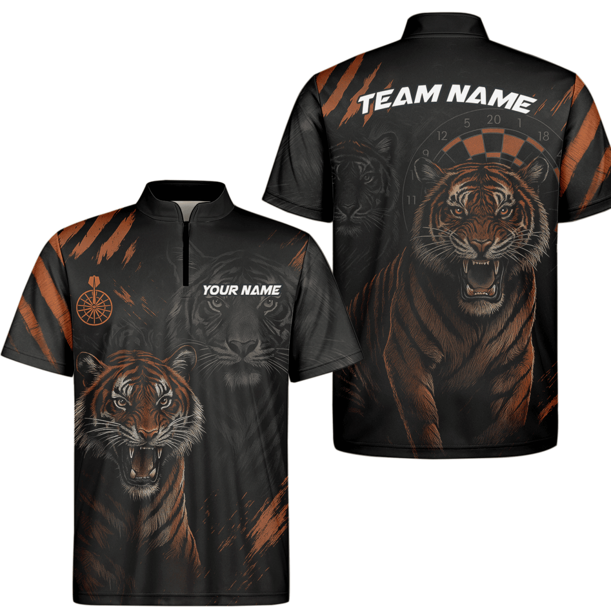 Personalisiertes Adler - Sterne Dart - Poloshirt Rot - Schwarz für Herren E4591 - Outfitsuche