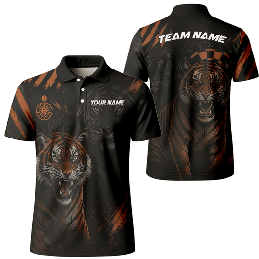 Personalisiertes Adler - Sterne Dart - Poloshirt Rot - Schwarz für Herren E4591 - Outfitsuche