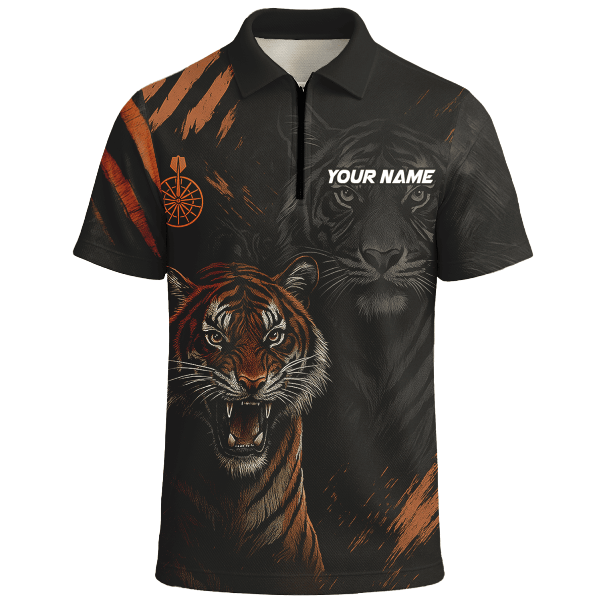 Personalisiertes Adler - Sterne Dart - Poloshirt Rot - Schwarz für Herren E4591 - Outfitsuche