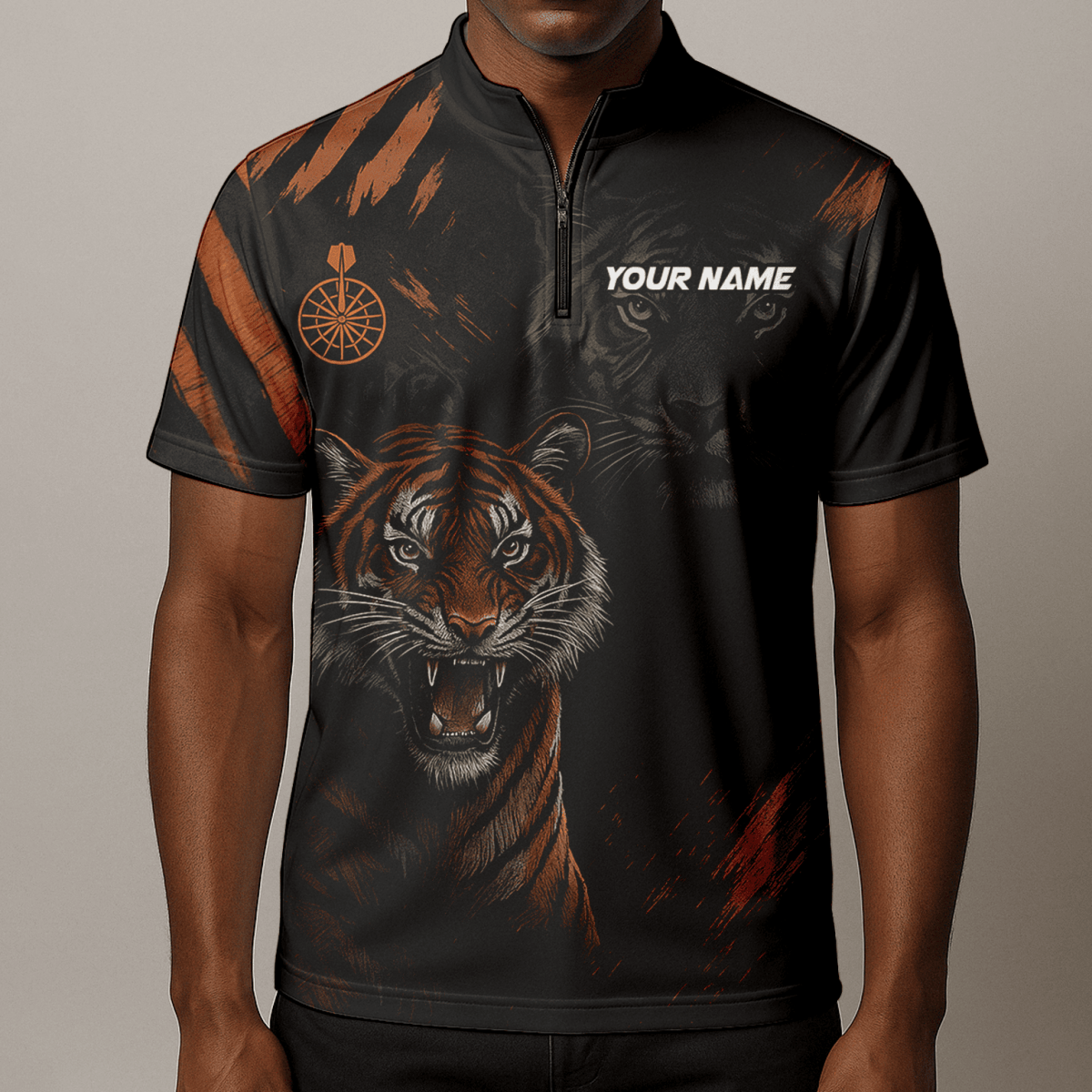 Personalisiertes Adler - Sterne Dart - Poloshirt Rot - Schwarz für Herren E4591 - Outfitsuche