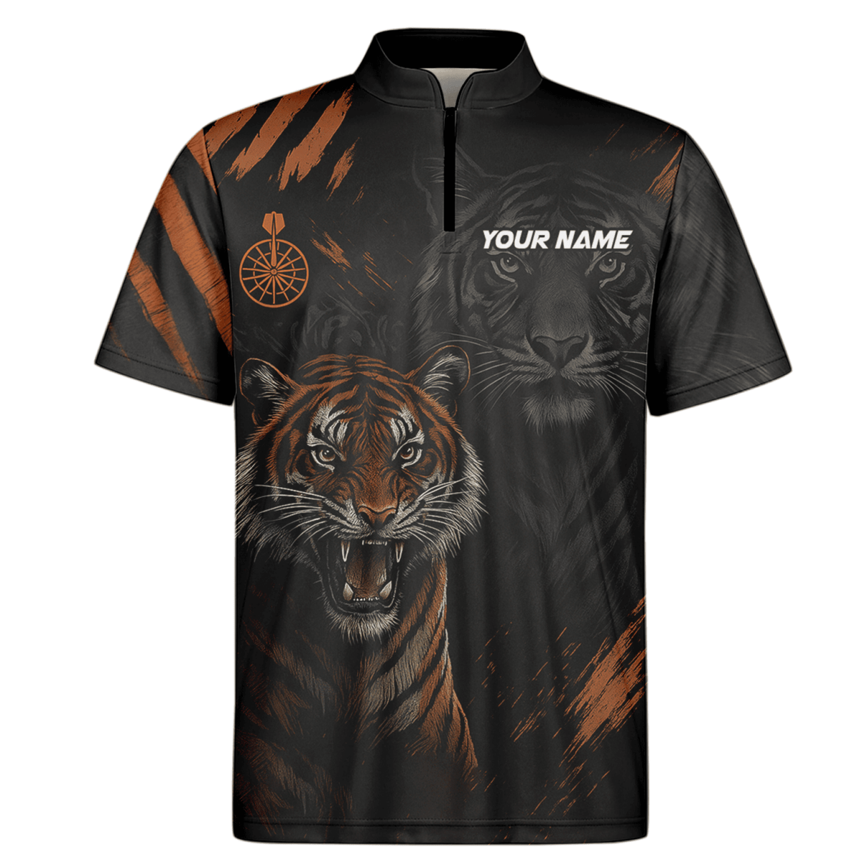 Personalisiertes Adler - Sterne Dart - Poloshirt Rot - Schwarz für Herren E4591 - Outfitsuche