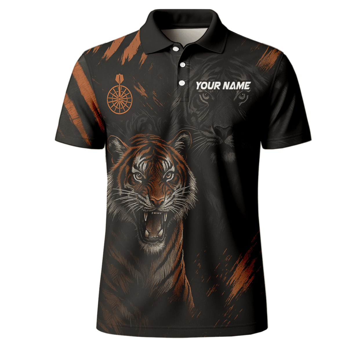 Personalisiertes Adler - Sterne Dart - Poloshirt Rot - Schwarz für Herren E4591 - Outfitsuche